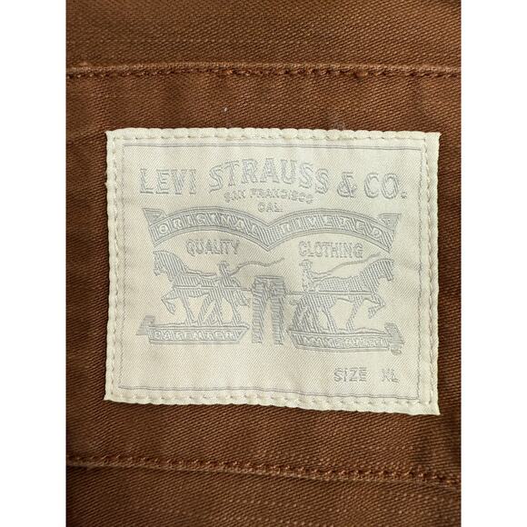 Levi's Women High Collar Button-up Front Karlie Utility Jacket Brown XL NWT - Picture 10 of 16